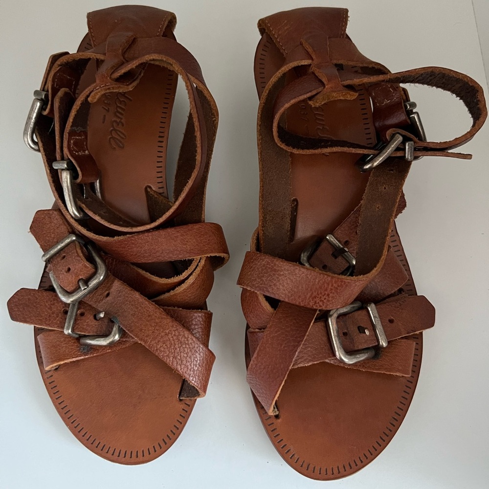 Madewell Brown Leather Sandals size 5